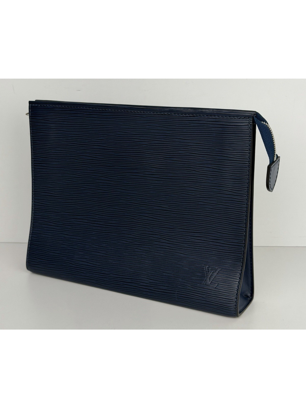 Louis Vuitton Epi Toiletry Pouch Indigo Blue Textured Leather & Sleek 2019 K1